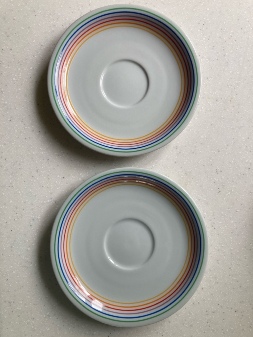 Vintage Vista Alegre Block Harmony Sextet Saucers Set of 2 Made in Portugal